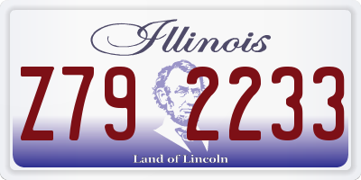 IL license plate Z792233