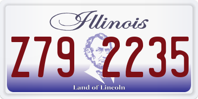 IL license plate Z792235