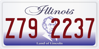 IL license plate Z792237
