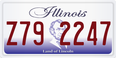 IL license plate Z792247