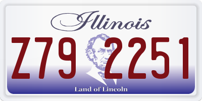 IL license plate Z792251