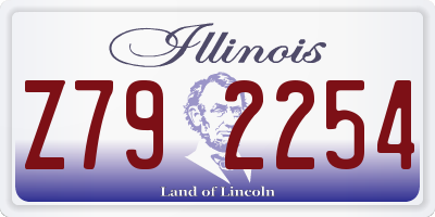 IL license plate Z792254
