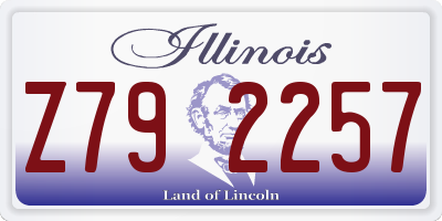 IL license plate Z792257