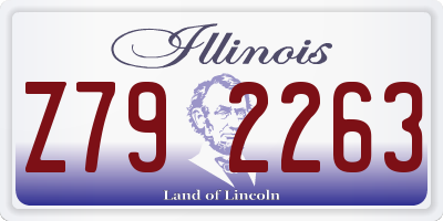 IL license plate Z792263