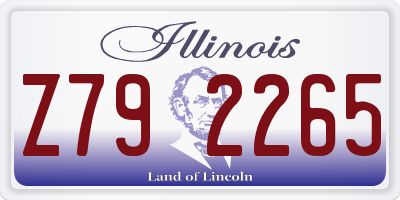 IL license plate Z792265