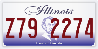 IL license plate Z792274