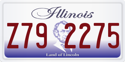 IL license plate Z792275