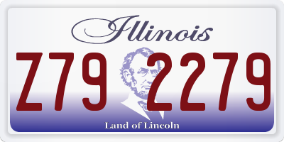 IL license plate Z792279