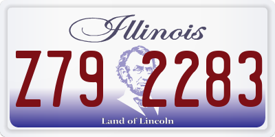 IL license plate Z792283