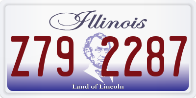 IL license plate Z792287