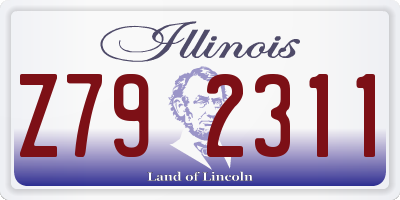 IL license plate Z792311