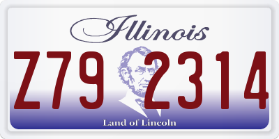 IL license plate Z792314