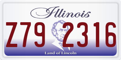 IL license plate Z792316