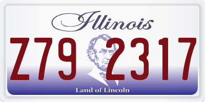 IL license plate Z792317