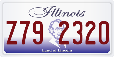IL license plate Z792320