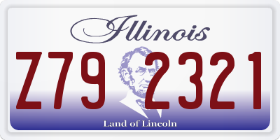 IL license plate Z792321