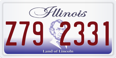 IL license plate Z792331