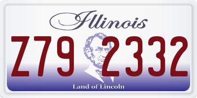 IL license plate Z792332