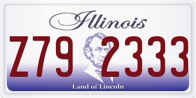 IL license plate Z792333
