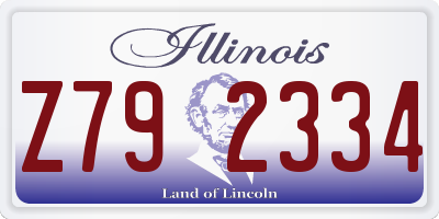 IL license plate Z792334