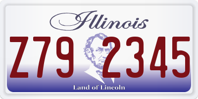 IL license plate Z792345