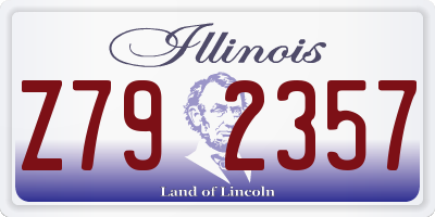 IL license plate Z792357