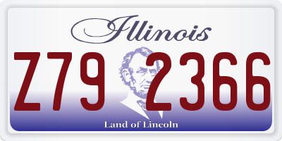 IL license plate Z792366