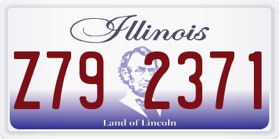 IL license plate Z792371