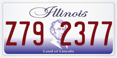 IL license plate Z792377