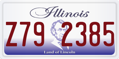 IL license plate Z792385