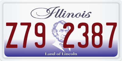 IL license plate Z792387