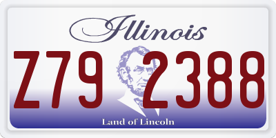 IL license plate Z792388