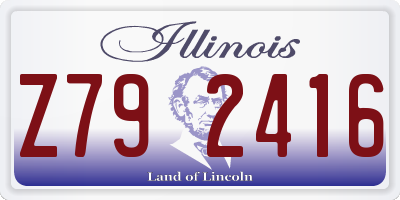 IL license plate Z792416