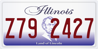 IL license plate Z792427