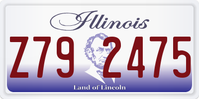 IL license plate Z792475