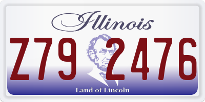 IL license plate Z792476