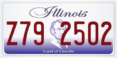 IL license plate Z792502