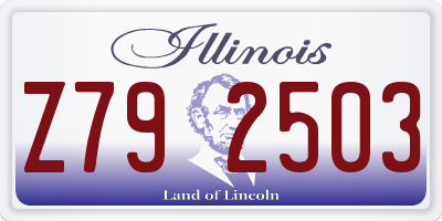 IL license plate Z792503