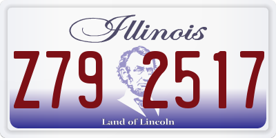 IL license plate Z792517