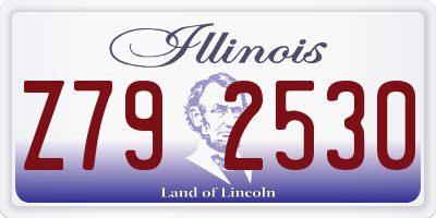 IL license plate Z792530