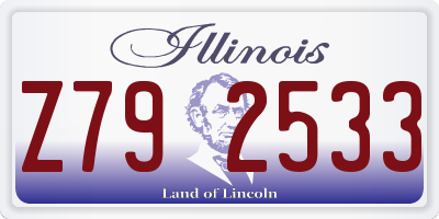 IL license plate Z792533
