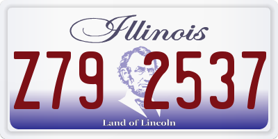IL license plate Z792537
