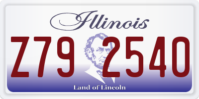 IL license plate Z792540