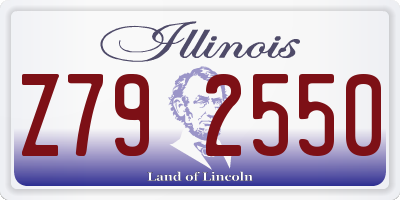 IL license plate Z792550