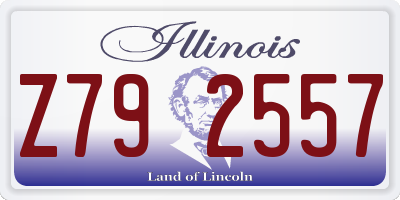 IL license plate Z792557