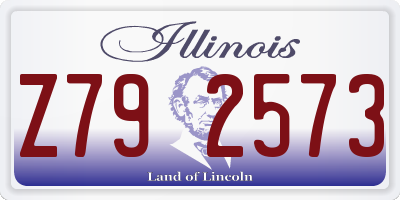 IL license plate Z792573
