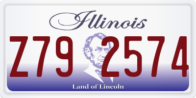 IL license plate Z792574