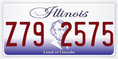 IL license plate Z792575