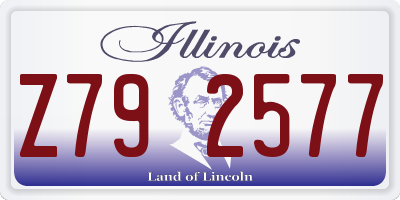 IL license plate Z792577