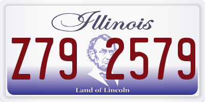 IL license plate Z792579
